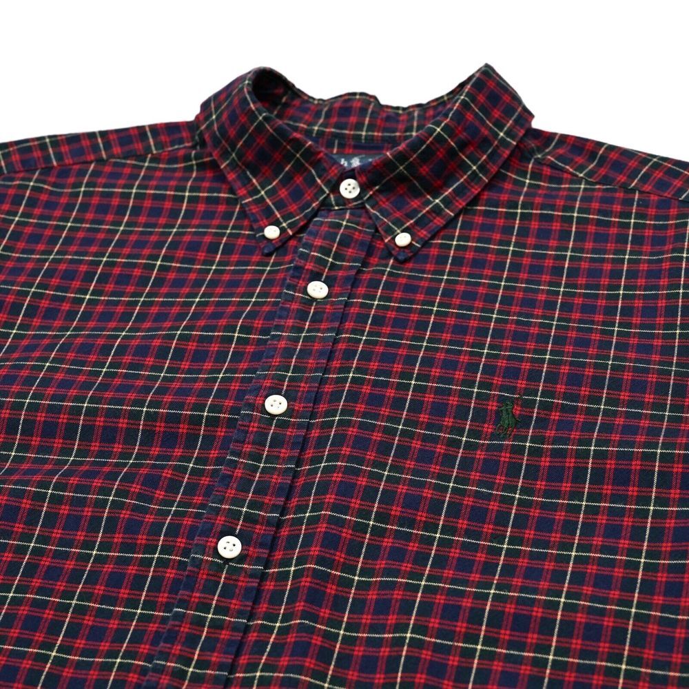 Vintage Polo Ralph Lauren Mens Classic Fit Shirt XL Plaid Long Sleeve Preppy